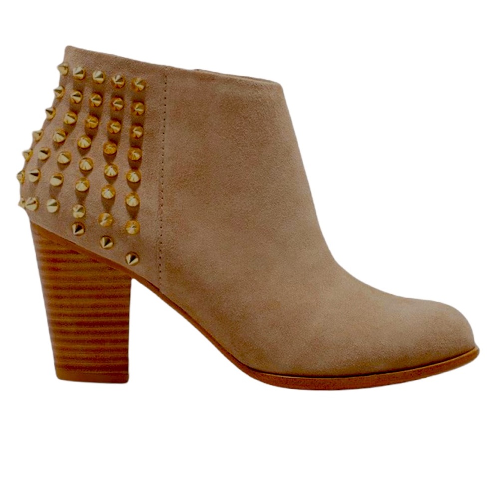 Zara Studded Taupe Ankle Booties Cowboy boots GUC